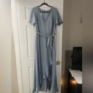 David’s Bridal Dusty Blue formal dress